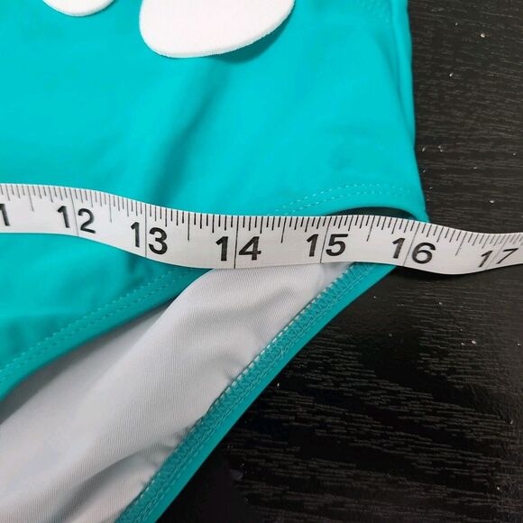 DAVI & DANI Women's Green White Flowers One Piece Bikini Size L - Picture 9 of 10